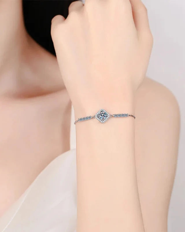 Radiant Moissanite Square Bracelet