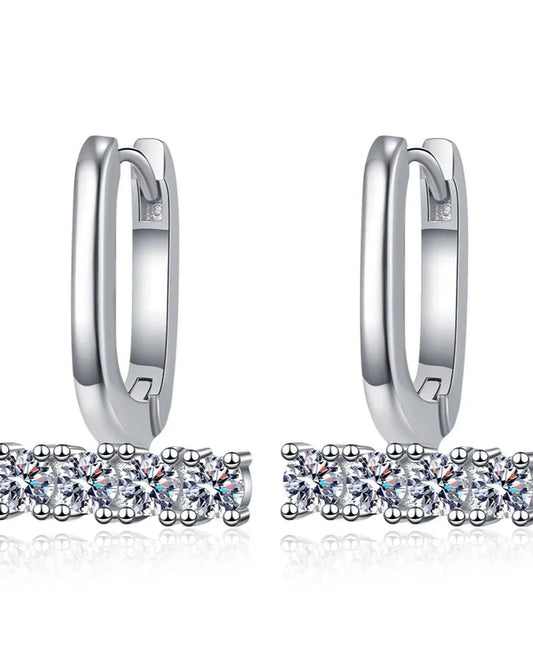 Elegant Moissanite U-Shaped Earrings