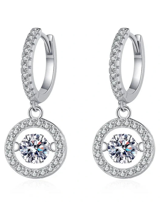 Ethereal Glow Moissanite Drop Earring