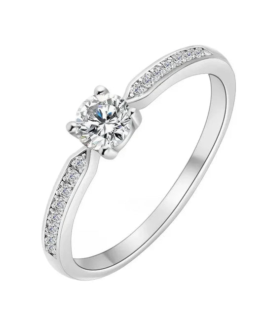 925 Sterling Silver Moissanite Ring