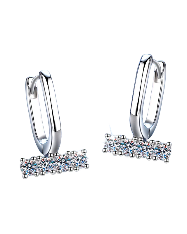 Elegant Moissanite U-Shaped Earrings